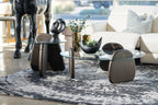 Buxton - Mid-Century Modern Glass + Dark Walnut Coffee Table