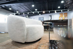 Omaha - Modern Swivel Off White Fabric Chair