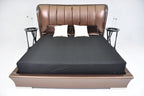Queent Temptation Caesar Italian Classical Design Leather Platform King Bed