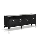 Bellagio Transitional Black Crocodile Lacquer Buffet
