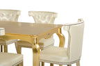 Imperial Transitional Gold Crocodile Dining Table