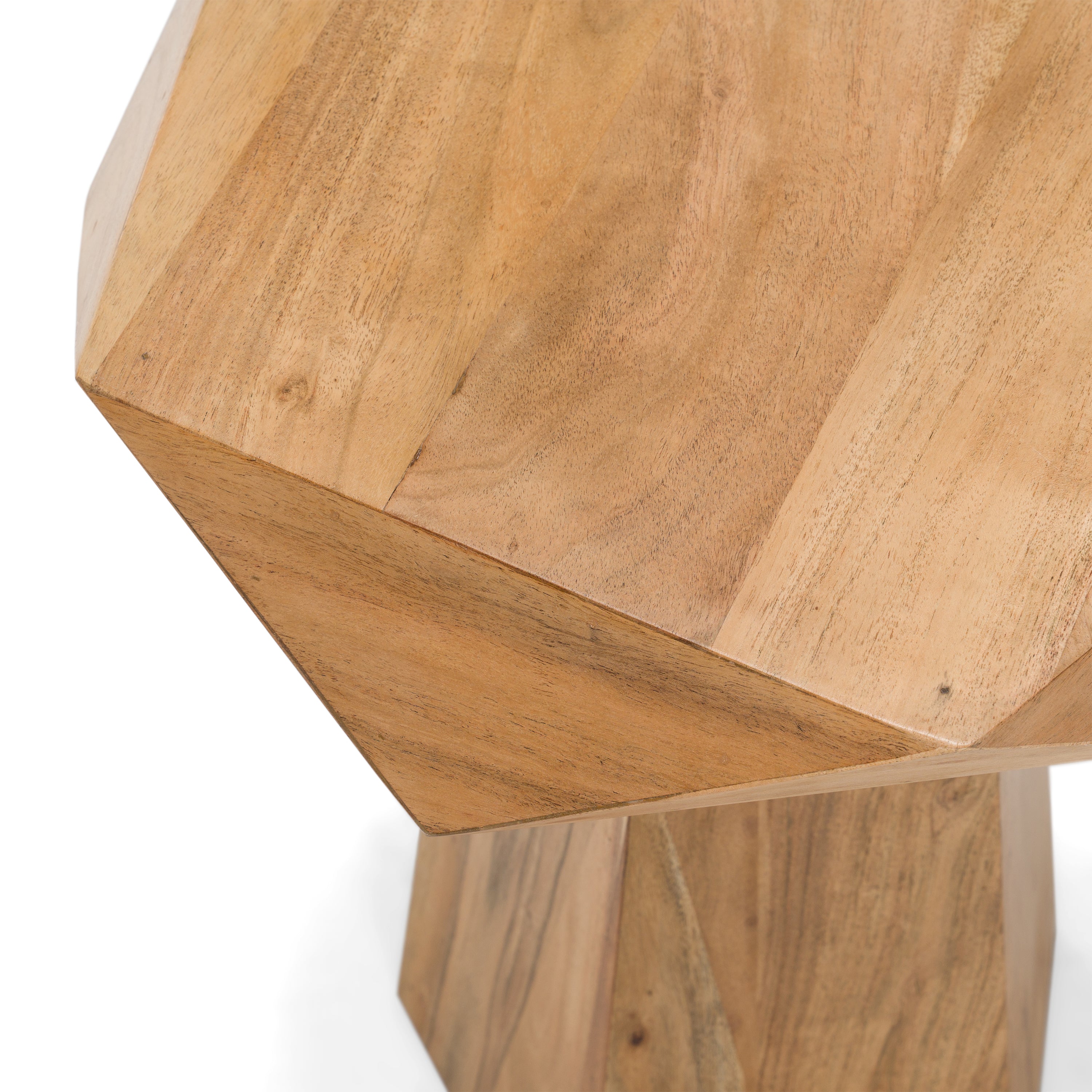 Duffy - Modern Acacia Pentagon End Table