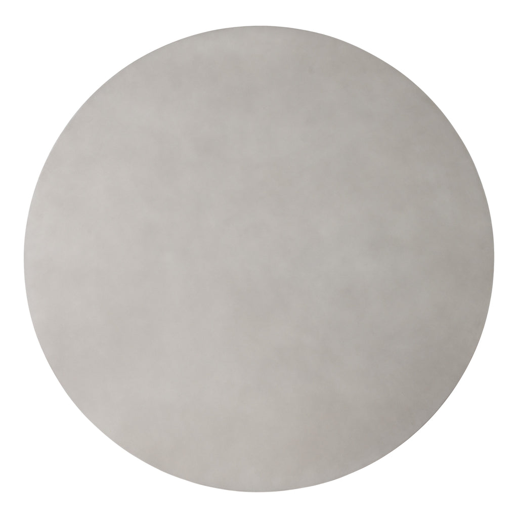 Duncan - Modern Faux Concrete + Walnut Round Dining Table