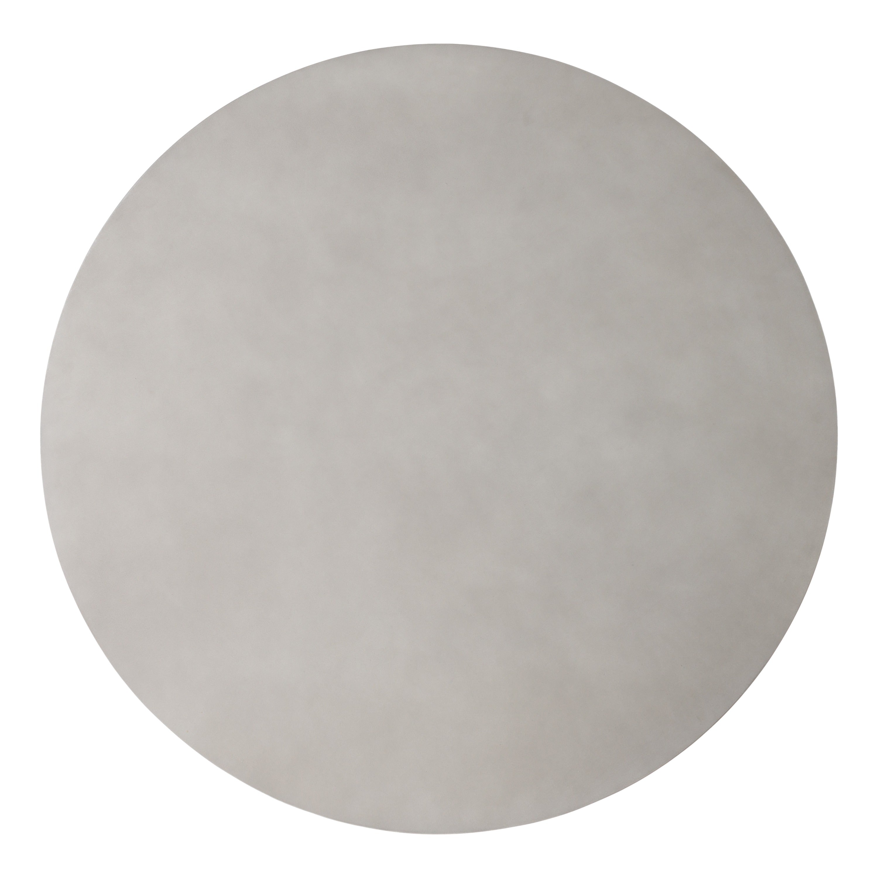 Duncan - Modern Faux Concrete + Walnut Round Dining Table