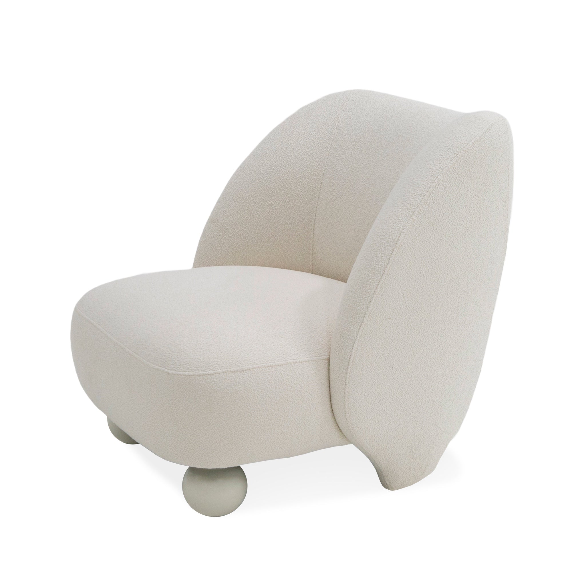 Divani Casa Duran - Contemporary White Fabric Accent Chair