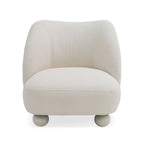 Duran - Contemporary White Fabric Accent Chair