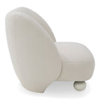 Duran - Contemporary White Fabric Accent Chair