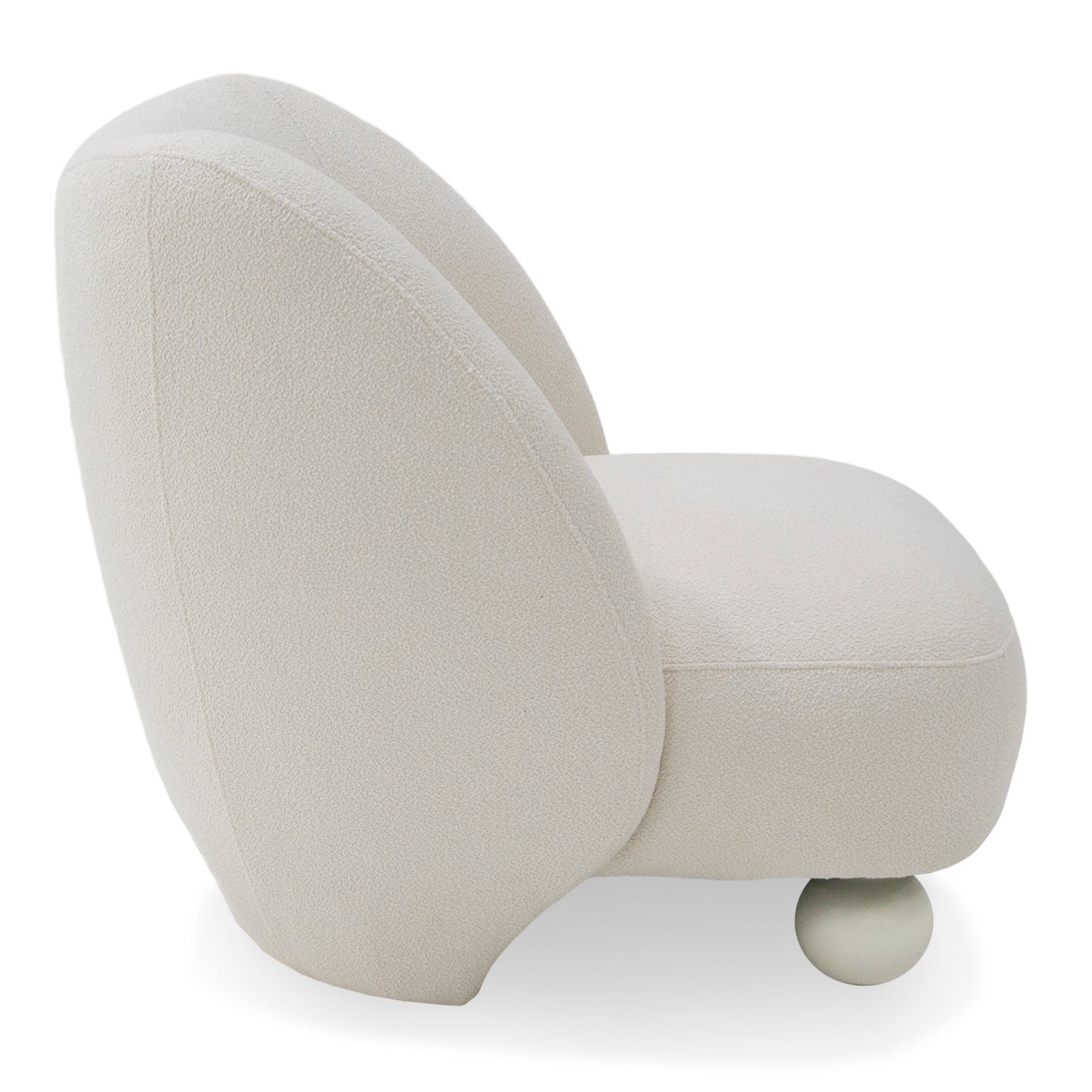 Duran - Contemporary White Fabric Accent Chair