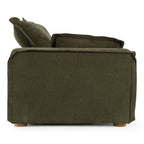 Durbin - Modern Green Fabric Loveseat