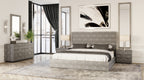 Dynasty - Modern Shagreen Bed - Modern Shagreen Bed