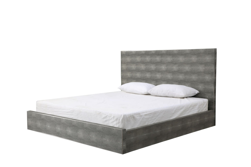 Dynasty - Modern Shagreen Bed - Modern Shagreen Bed - Eastern King