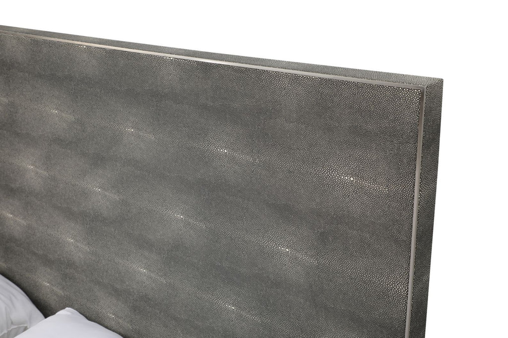 Dynasty - Modern Shagreen Bed - Modern Shagreen Bed