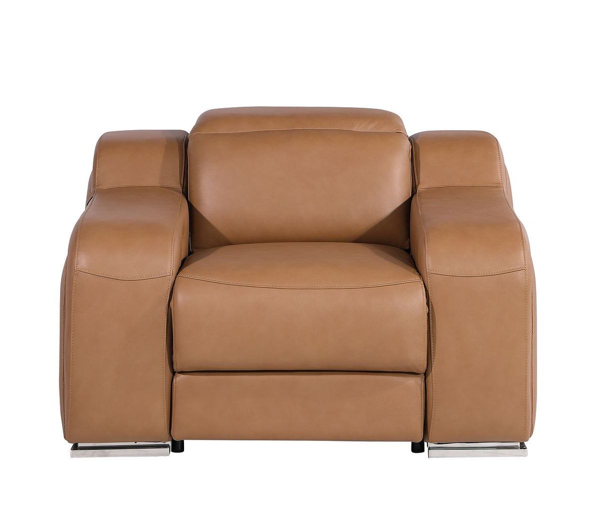 1116 Divanitalia 6-Piece Modular Power Reclining Sofa, Loveseat & Chair Set in Top Grain Italian Leather with 6 Power Recliners & Power Headrests - Cognac - SKU 1116-COGNAC-6.6-HT-3PC - view 11