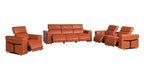 1126 Divanitalia 7-Piece Modular Power Reclining Sofa, Loveseat & Chair Set in Top Grain Italian Leather with 6 Power Recliners & Power Headrests - Camel - SKU 1126-CAMEL-7.6-HT-3PC - view 4