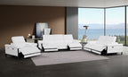 1246 Divanitalia Modular Power Dual Reclining Sofa, Loveseat, and Chair Set with Power Headrests - Top Grain Italian Leather - White - SKU 1246-WHITE-6.5-HT-3PC - view 2
