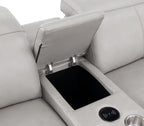 2679 8-Piece L-Shaped Power Reclining Sectional Sofa in Genuine Leather - 4 Recliners