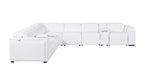 1224 Divanitalia 8-Piece L-Shaped Sectional Sofa in Top Grain Italian Leather with 3 Power Recliners & Power Headrests - White - SKU 1224-WHITE-8PC-3PWR-SECTIONAL - view 5