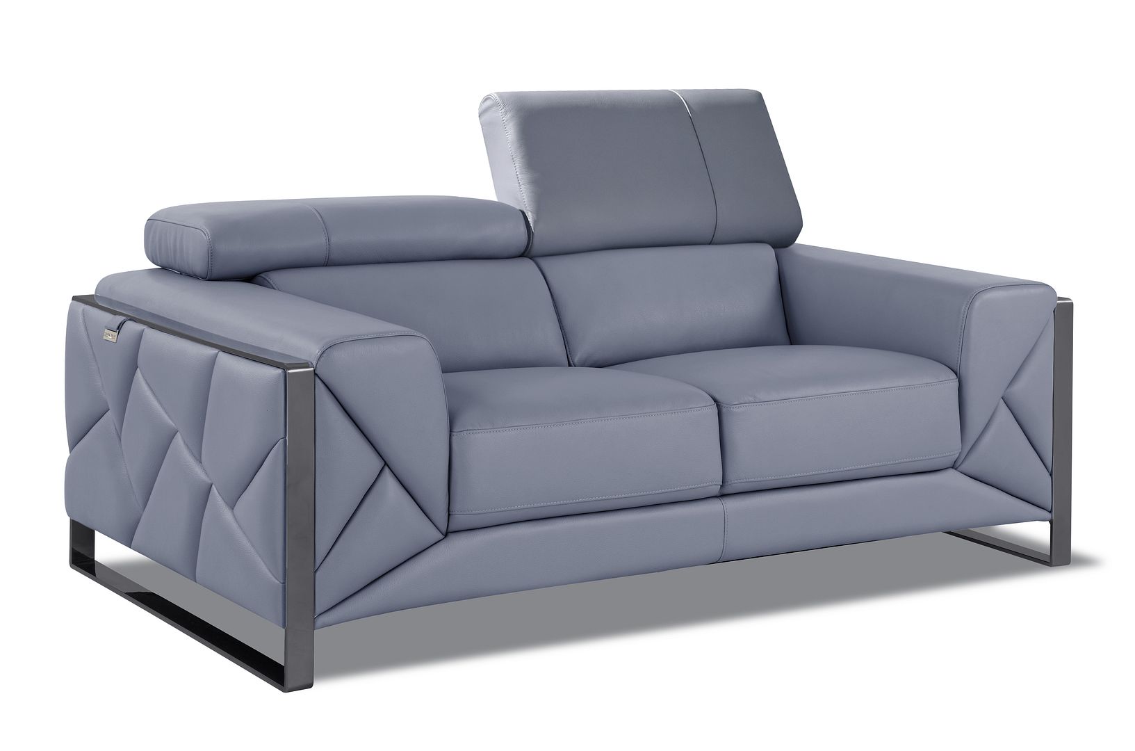 903 Divanitalia Loveseat with Adjustable Headrest in Top-grain Italian Leather