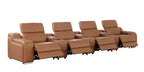 1116 Divanitalia 7-Piece Modular Power Reclining Sofa in Top Grain Italian Leather with 4 Power Recliners & Power Headrests - Cognac - SKU 1116-COGNAC-S-7.4-HT - view 5