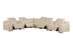 1116 Divanitalia 8-Piece L-Shaped Sectional Sofa in Top Grain Italian Leather with 4 Power Recliners & Power Headrests - Beige - SKU 1116-BEIGE-8PC-4PWR-SECTIONAL - GROUP - view 3