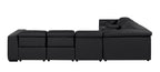1224 Divanitalia 7-Piece L-Shaped Sectional Sofa in Top Grain Italian Leather with 4 Power Recliners & Power Headrests