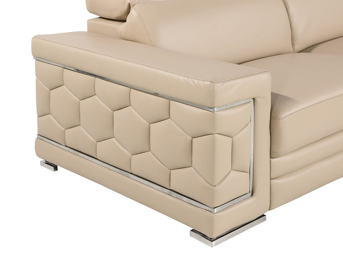 296 Modern Genuine Leather Chair - Beige - SKU 296-BEIGE-CH - view 6