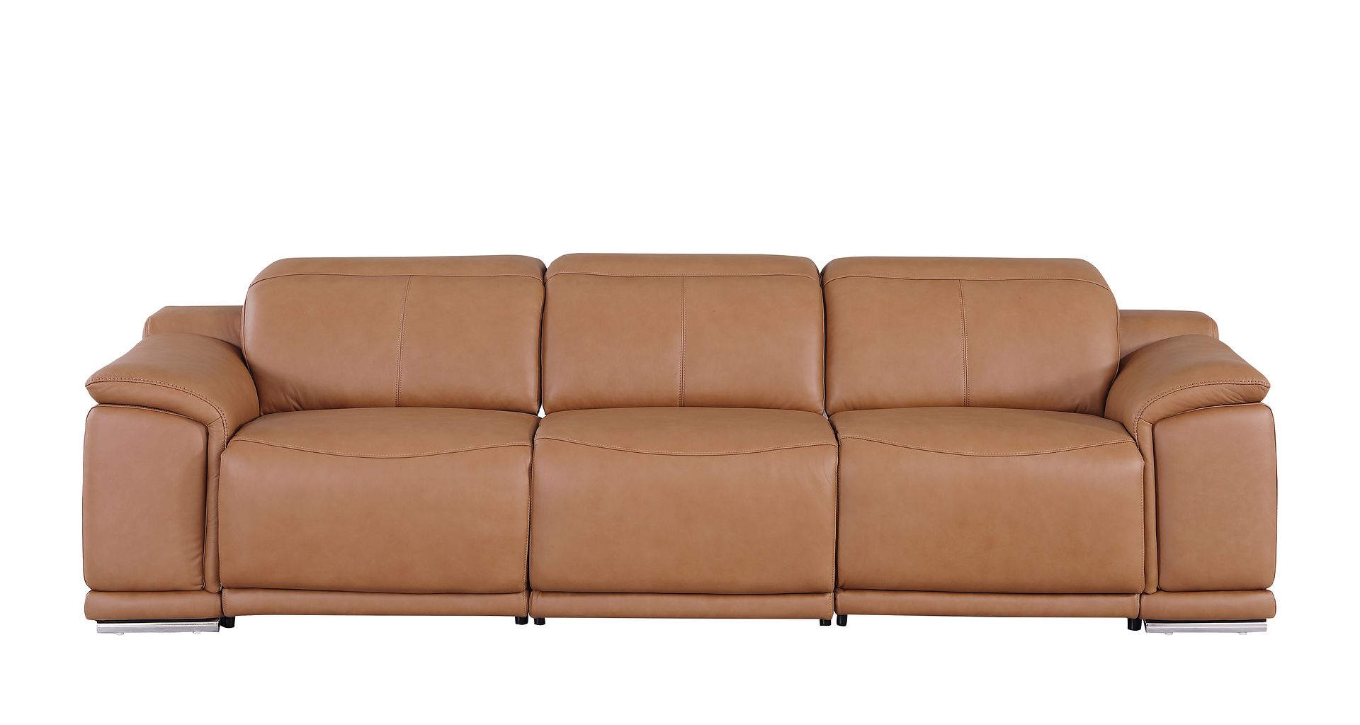 9762 Divanitalia 3-Piece Modular Power Reclining Sofa with 3 Power Recliners in Top Grain Italian Leather