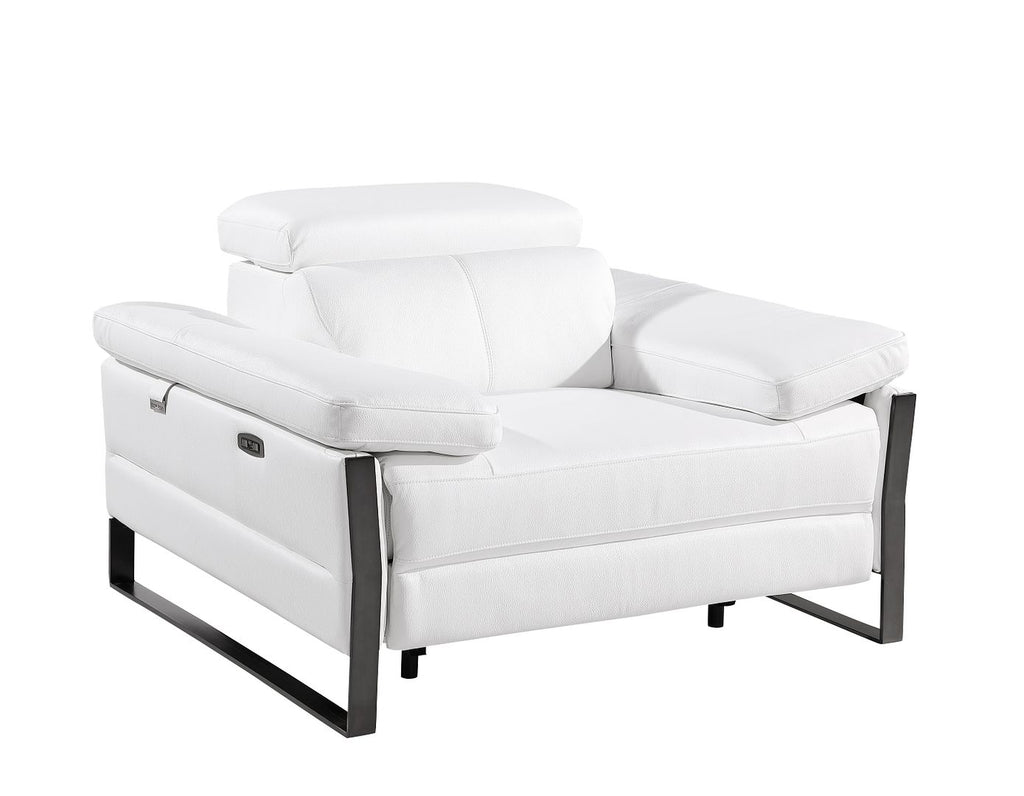 1246 Divanitalia Power Reclining Arm Chairwith Power Headrests - Top Grain Italian Leather