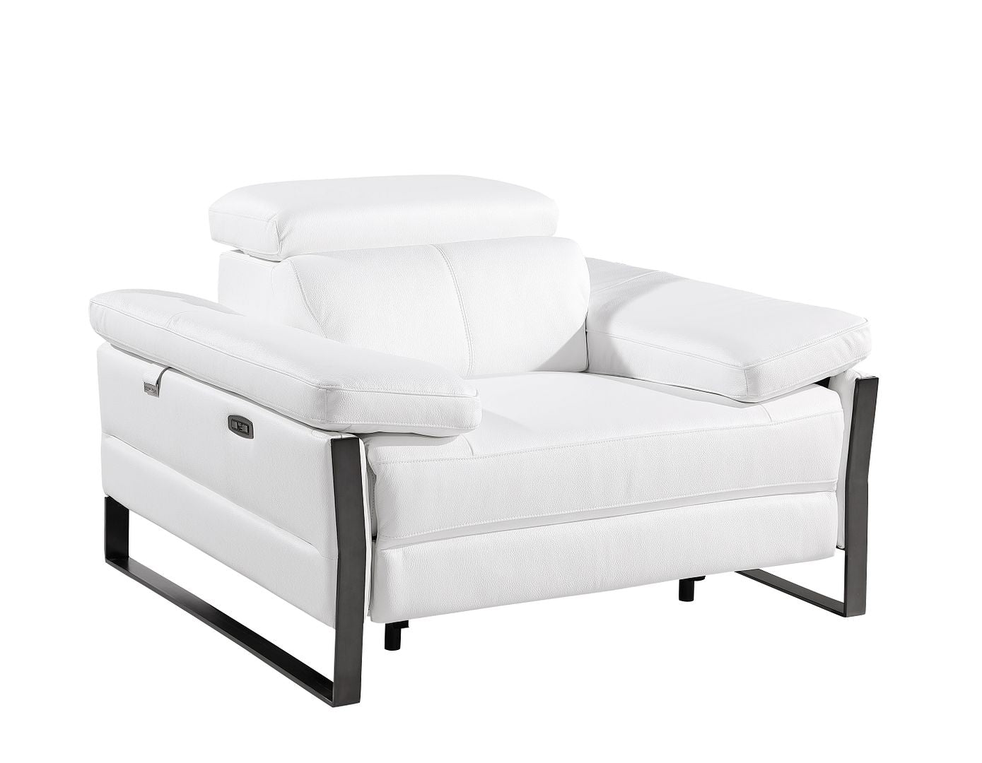 1246 Divanitalia Power Reclining Arm Chairwith Power Headrests - Top Grain Italian Leather