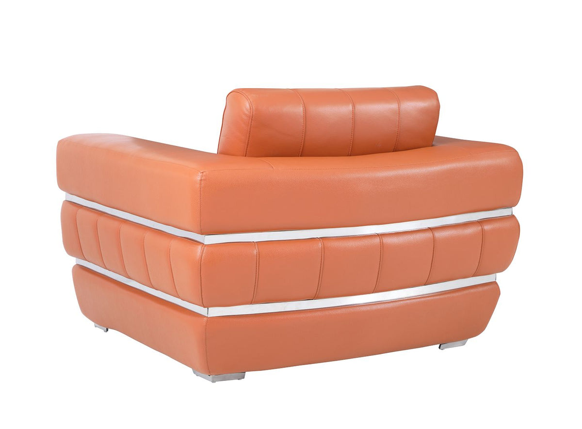904 Divanitalia Chair in Top-grain Italian Leather - Camel - SKU 904-CH-CAMEL - view 3