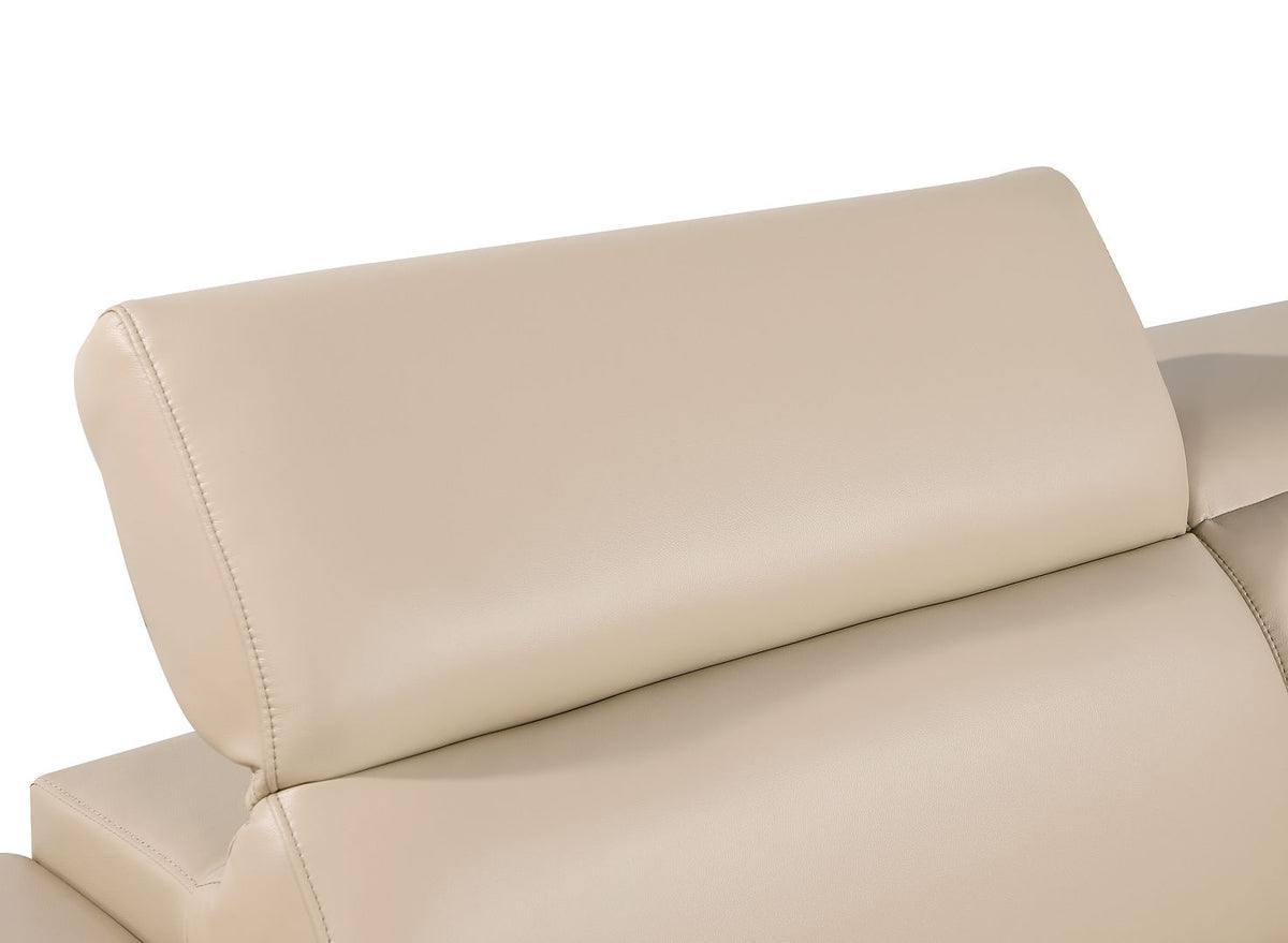 296 Modern Genuine Leather 3-Piece Sofa Set - Beige - SKU 296-BEIGE-3PC - view 10
