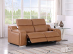 1116 Divanitalia 2-Piece Modular Power Reclining Loveseat in Top Grain Italian Leather with 2 Power Recliners & Power Headrests
