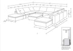1100 Divanitalia Top-grain Italian Leather 11-Piece Sectional Sofa with Chaise