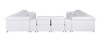 1116 Divanitalia 10-Piece U-Shaped Sectional Sofa in Top Grain Italian Leather with 4 Power Recliners & Power Headrests - White - SKU 1116-WHITE-10PC-4PWR-U-SECTIONAL-GROUP - view 7