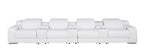 1116 Divanitalia 7-Piece Modular Power Reclining Sofa in Top Grain Italian Leather with 4 Power Recliners & Power Headrests - White - SKU 1116-WHITE-S-7.4-HT - view 3