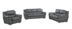 4572 Modern Genuine Leather 3-Piece Sofa Set - Dark Grey - SKU 4572 GRAY 3PC (S/L/C) - GROUP - view 2