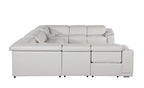 9762 Divanitalia 10-Piece U-Shaped Top Grain Italian Leather Sectional Sofa with 4 Power Recliners