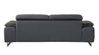 636 Divanitalia Dark Gray Sofa in Top-grain Italian Leather