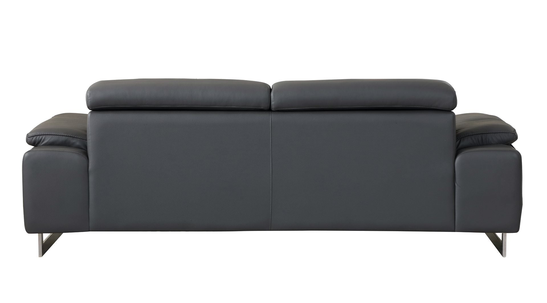 636 Divanitalia Dark Gray Sofa in Top-grain Italian Leather