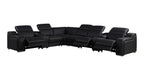 1116 Divanitalia 8-Piece L-Shaped Sectional Sofa in Top Grain Italian Leather with 3 Power Recliners & Power Headrests - Black - SKU 1116-BLACK-8PC-3PWR-SECTIONAL- GROUP - view 4
