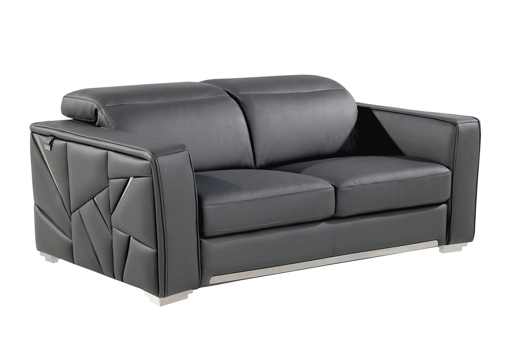 1120 Divanitalia Loveseat with Adjustable Headrest in Top-grain Italian Leather