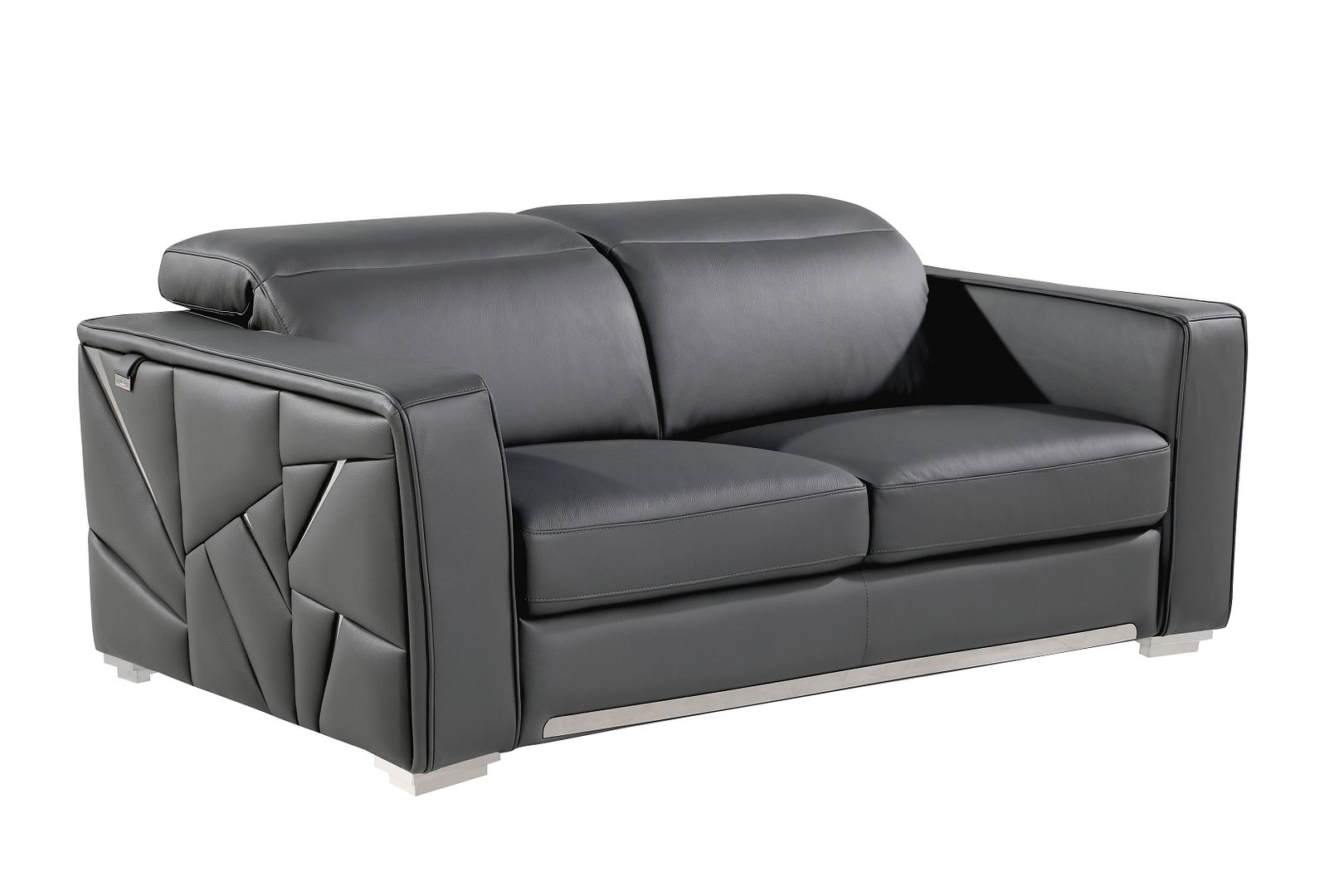 1120 Divanitalia Loveseat with Adjustable Headrest in Top-grain Italian Leather