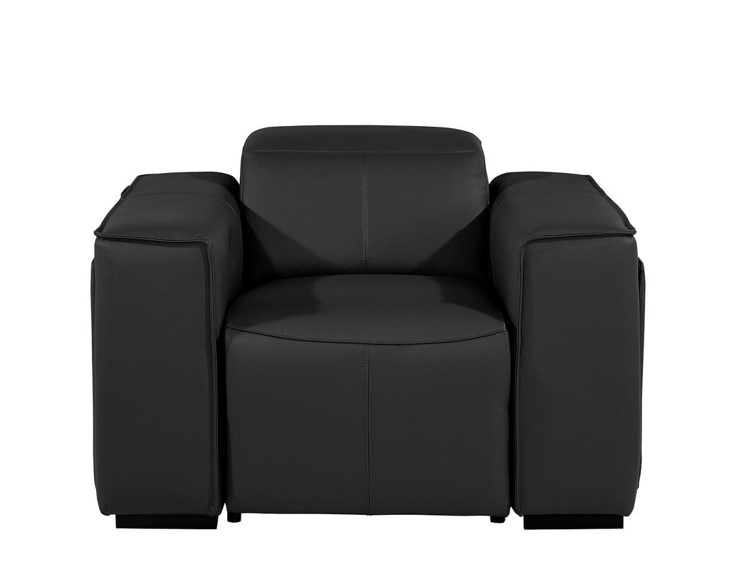 1126 Divanitalia Top Grain Italian Leather Power Reclining Chair with Power Headrests
