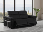1126 Divanitalia 2-Piece Modular Power Reclining Loveseat in Top Grain Italian Leather with 2 Power Recliners & Power Headrests - Black - SKU 1126-BLACK-2.2-HT - view 2