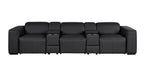 1224 Divanitalia 5-Piece Modular Power Reclining Sofa in Top Grain Italian Leather with 3 Power Recliners & Power Headrests - Black - SKU 1224-BLACK-5.3-HT - view 3