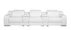1116 Divanitalia 5-Piece Modular Power Reclining Sofa in Top Grain Italian Leather with 3 Power Recliners & Power Headrests