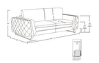 1051 Divanitalia Beige Sofa in Velvet Fabric
