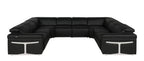 1126 Divanitalia 8-Piece U-Shaped Sectional Sofa in Top Grain Italian Leather with 4 Power Recliners & Power Headrests