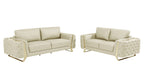 1050 Divanitalia 2-Piece Sofa Set in Top-grain Italian Leather - Beige - SKU 1050-BEIGE-3PC - view 2