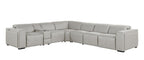 1224 Divanitalia 7-Piece L-Shaped Sectional Sofa in Top Grain Italian Leather with 4 Power Recliners & Power Headrests